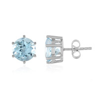 Sky Blue Topaz Silver Earrings