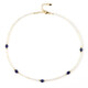 Blue Bemainty Sapphire Silver Necklace (Riya)