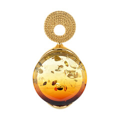 Sunrise Baltic Amber Silver Pendant