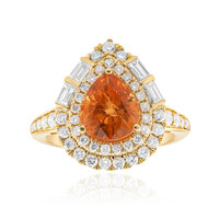 14K Mandarin Garnet Gold Ring (CIRARI)