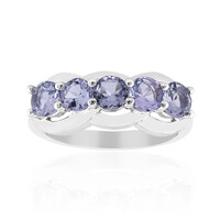 Unheated Tanzanite Silver Ring