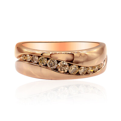 9K SI1 Argyle Rose De France Diamond Gold Ring (Annette)