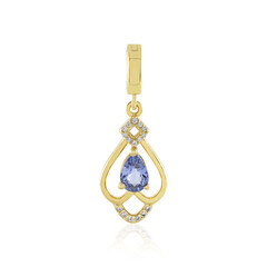 Unheated Ceylon Blue Sapphire Silver Pendant