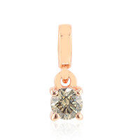 9K SI1 Argyle Rose De France Diamond Gold Pendant