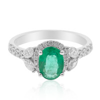 14K AAA Zambian Emerald Gold Ring (CIRARI)