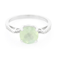 Prehnite Silver Ring