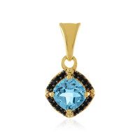 Swiss Blue Topaz Silver Pendant