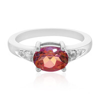 Lotus Flower Topaz Silver Ring