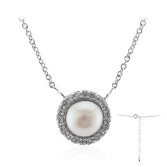 White Freshwater Pearl Silver Necklace