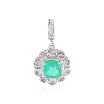 Russian Emerald Silver Pendant