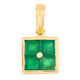 9K Brazilian Emerald Gold Pendant