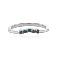 I3 Blue Diamond Silver Ring