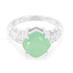 Green Chalcedony Silver Ring