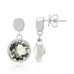 Green Amethyst Silver Earrings (Pallanova)