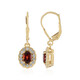 Mozambique Garnet Silver Earrings