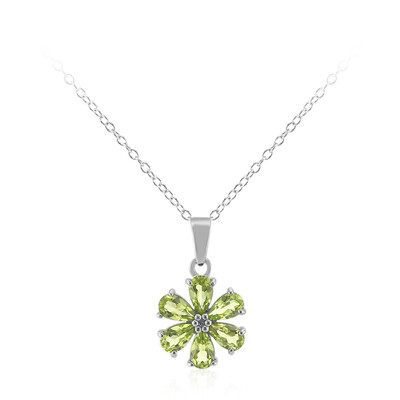 Burmese Peridot Silver Necklace