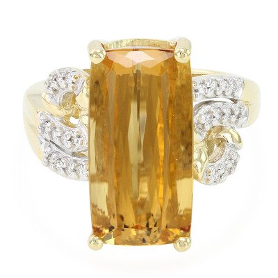 18K AAA Imperial Topaz Gold Ring