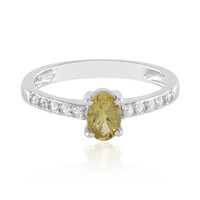 Yellow Beryl Silver Ring