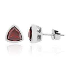 Mozambique Garnet Silver Earrings