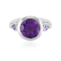 Siberian Amethyst Silver Ring (Adela Silber)