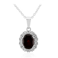 Garnet Silver Necklace