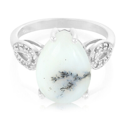 Dendritic Agate Silver Ring