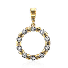 9K SI1 (G) Diamond Gold Pendant