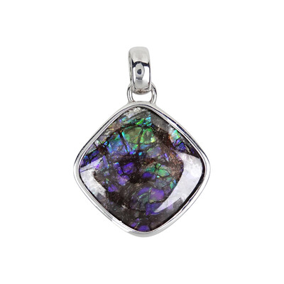 Ammolite Silver Pendant