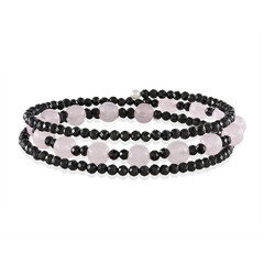 Rose Quartz Steel Bangle (Riya)