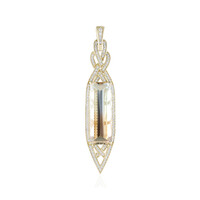 14K Ukrainian Bi-Colour Topaz Gold Pendant (de Melo)