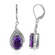 Siberian Amethyst Silver Earrings