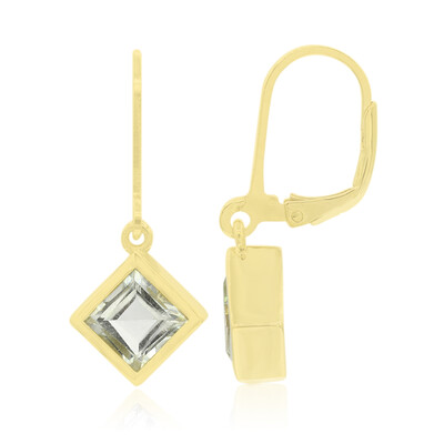 Green Amethyst Silver Earrings (MONOSONO COLLECTION)