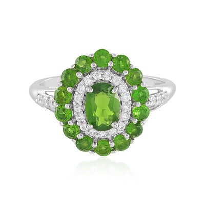 Russian Diopside Silver Ring