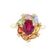 Bemainty Ruby Silver Ring