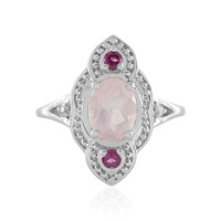 Rose Quartz Silver Ring