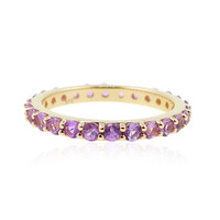 9K Unheated Ceylon Purple Sapphire Gold Ring