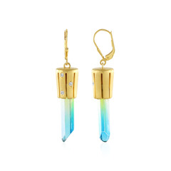 Bi Colour Quartz Silver Earrings