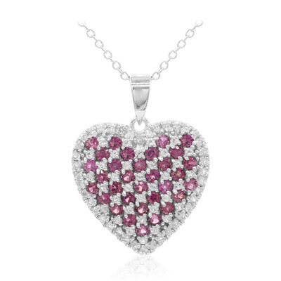 Rhodolite Silver Necklace