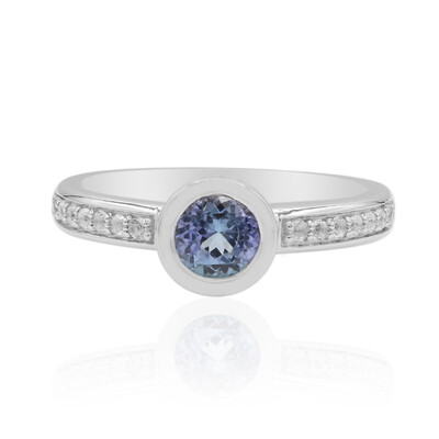 Unheated Tanzanite Silver Ring