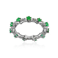 Zambian Emerald Silver Ring