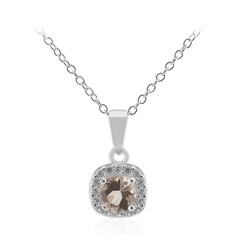 Morganite Silver Necklace