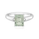 Green Amethyst Silver Ring