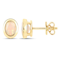 14K Welo Opal Gold Earrings