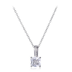 White Topaz Silver Necklace