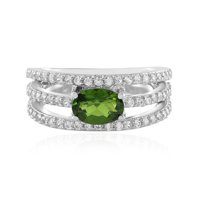 Russian Diopside Silver Ring