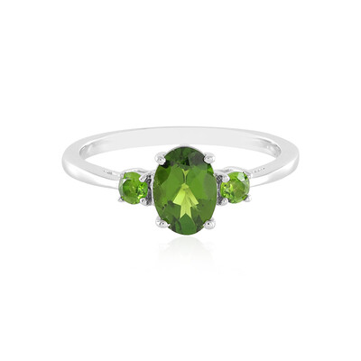 Russian Diopside Silver Ring