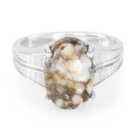 Dinosaur Bone Silver Ring