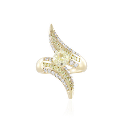 18K SI1 Yellow Diamond Gold Ring (de Melo)