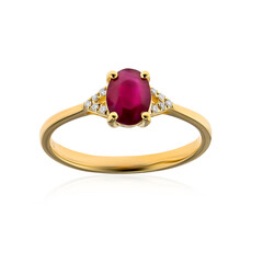 14K AAA Mozambique Ruby Gold Ring (CIRARI)