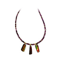 Ammolite Silver Necklace